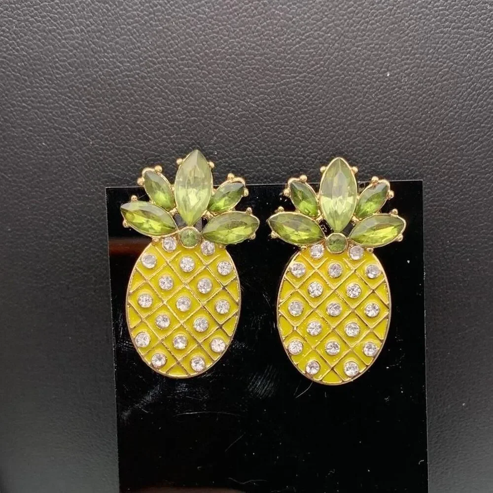 Sugarfix Yellow and green pineapple earrings - Picture 3 of 4